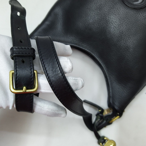 Dooney & Bourke Black Pebbled Leather Zipper Shoulder Bag - Vintage Made in USA - Picture 8 of 16